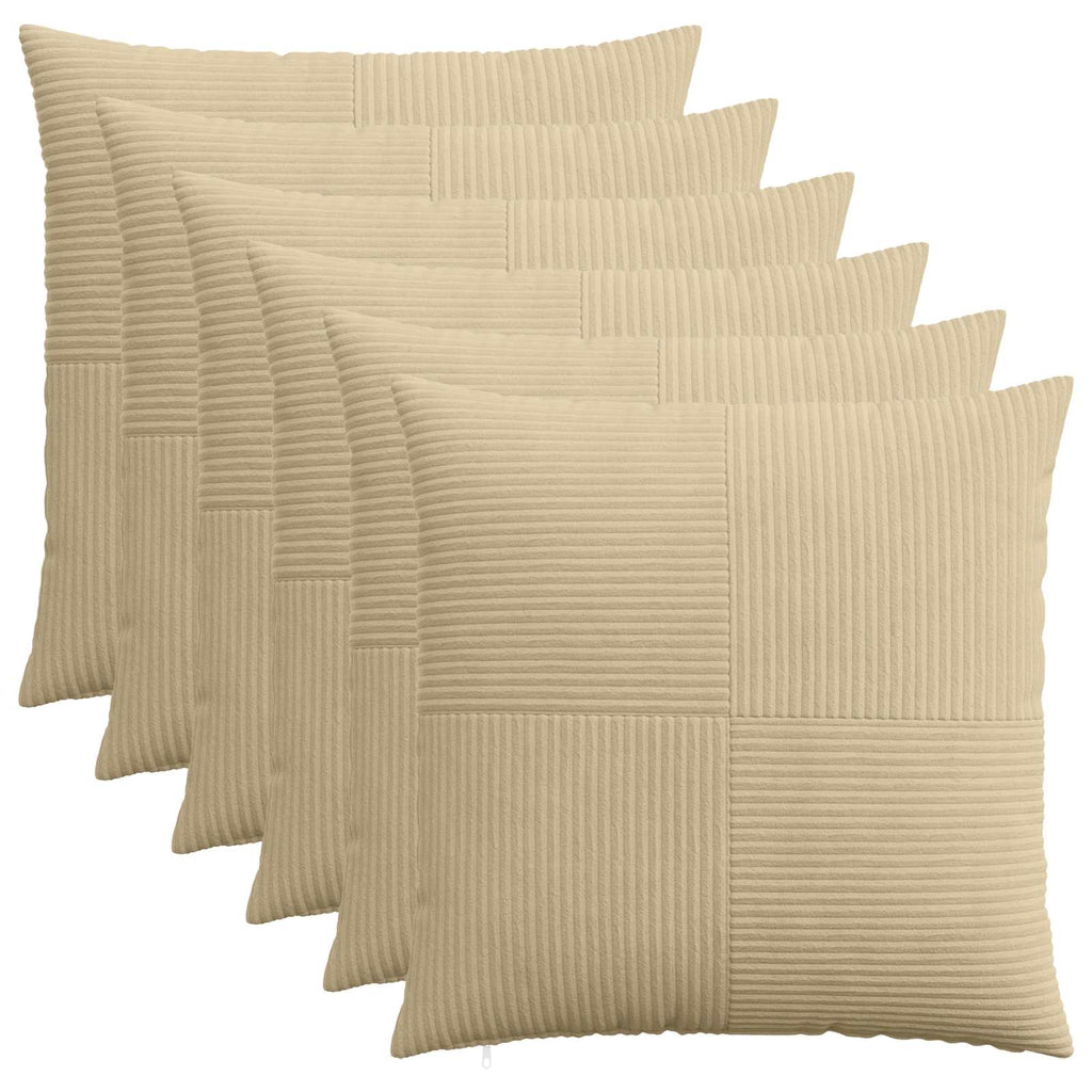 vidaXL Poszewka na poduszkę 6 pcs ALMELO Szary zielony 70 x 70 cm