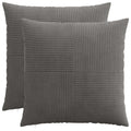 vidaXL Poszewka na poduszkę 2 pcs ALMELO ciemnoszary 80 x 80 cm