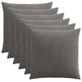 vidaXL Poszewka na poduszkę 6 pcs ALMELO ciemnoszary 80 x 80 cm