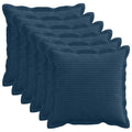 vidaXL Poszewka na poduszkę 6 szt. HOUTEN Granatowy 30 x 30 cm sztruks