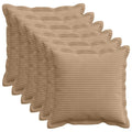 vidaXL Poszewka na poduszkę 6 szt. HOUTEN brązowy 30 x 30 cm sztruks