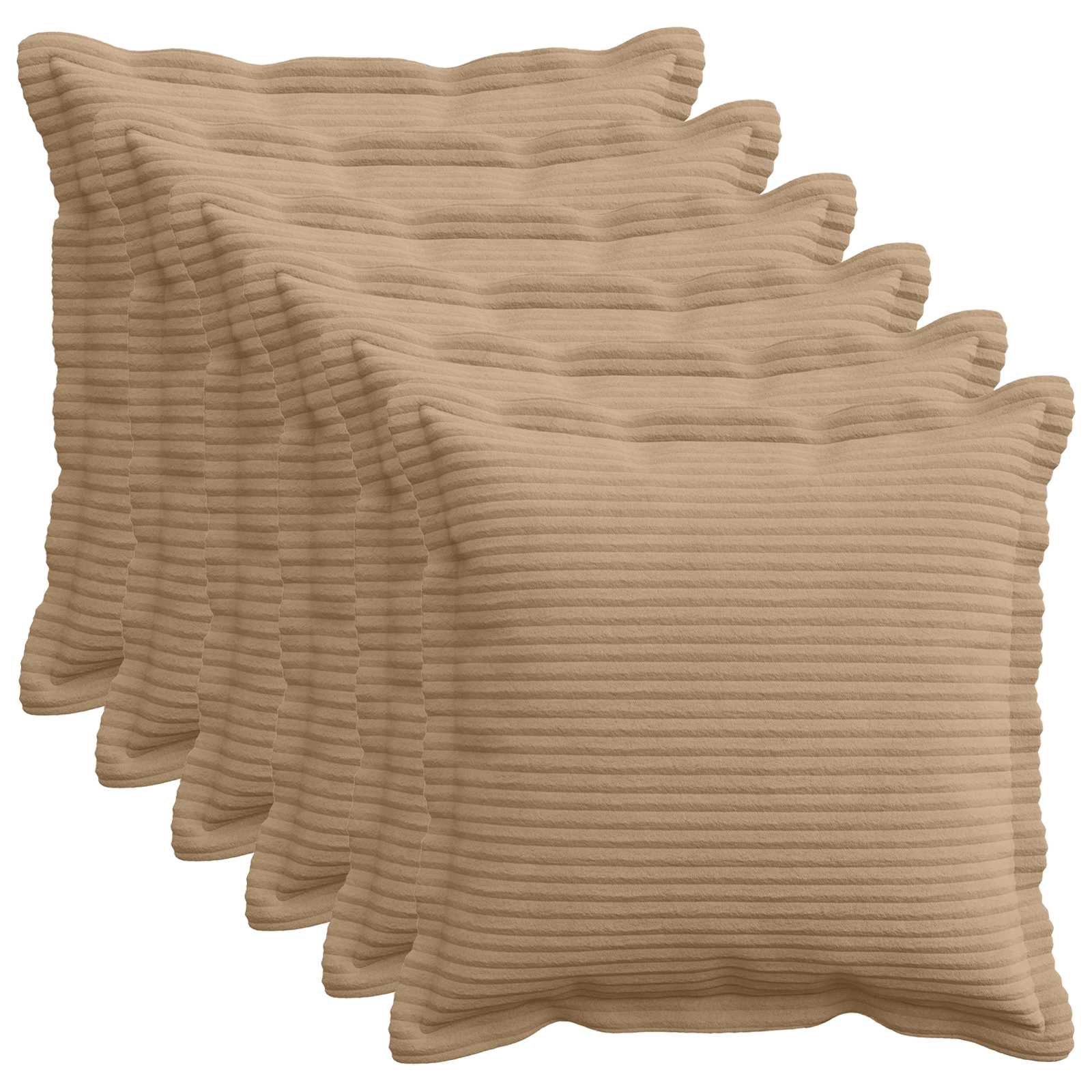 vidaXL Poszewka na poduszkę 6 szt. HOUTEN brązowy 30 x 30 cm sztruks