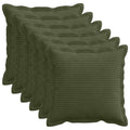 vidaXL Poszewka na poduszkę 6 szt. HOUTEN zielony 30 x 30 cm sztruks
