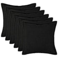 vidaXL Poszewka na poduszkę 6 pcs HOUTEN Czarny 30 x 30 cm Bouclé