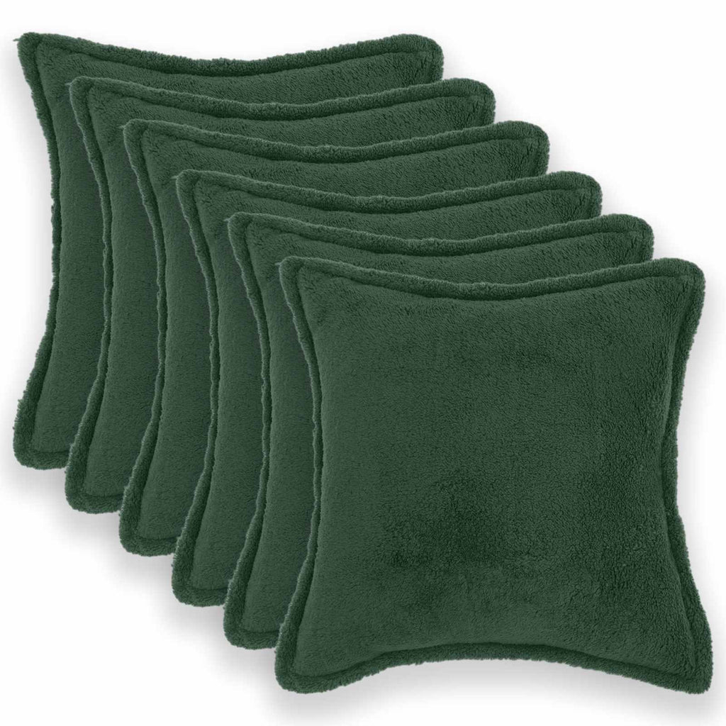 vidaXL Poszewka na poduszkę 6 pcs HOUTEN Ciemnozielony 30 x 30 cm