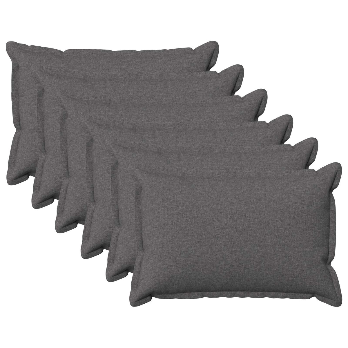 vidaXL Poszewka na poduszkę 6 pcs HOUTEN jasnoszary 30 x 50 cm