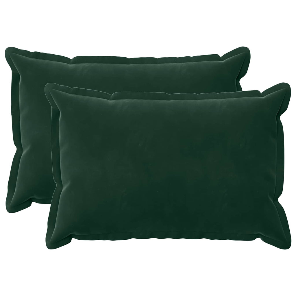 vidaXL Poszewka na poduszkę 2 pcs HOUTEN Ciemnozielony 30 x 50 cm