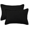 vidaXL Poszewka na poduszkę 2 pcs HOUTEN Czarny 30 x 50 cm Bouclé
