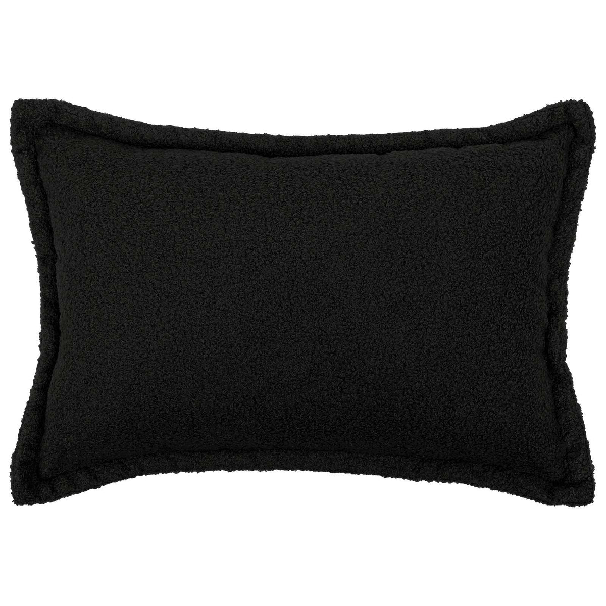 vidaXL Poszewka na poduszkę 2 pcs HOUTEN Czarny 30 x 50 cm Bouclé
