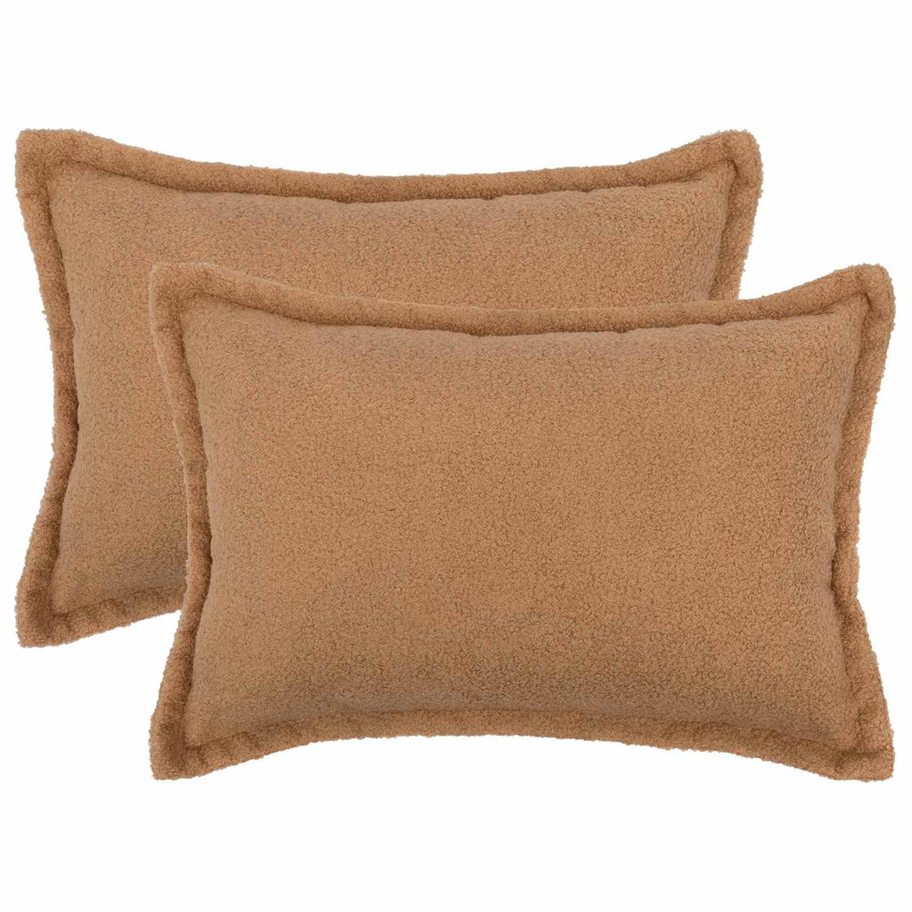 vidaXL Poszewka na poduszkę 2 pcs HOUTEN Beżowy 30 x 50 cm Bouclé