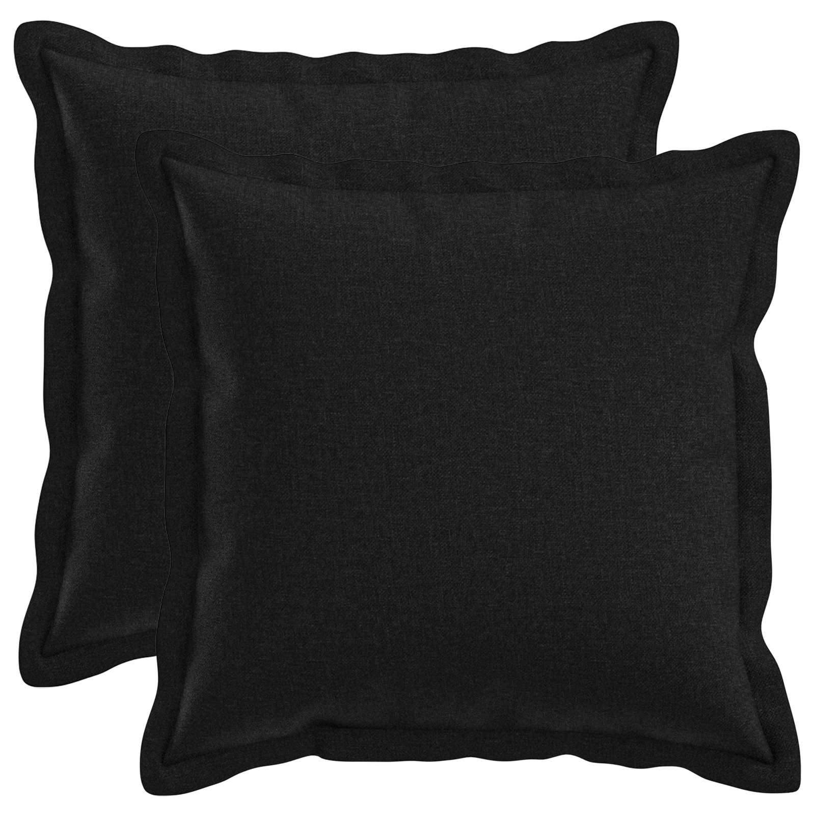 vidaXL Poszewka na poduszkę 2 pcs HOUTEN Czarny 35 x 35 cm