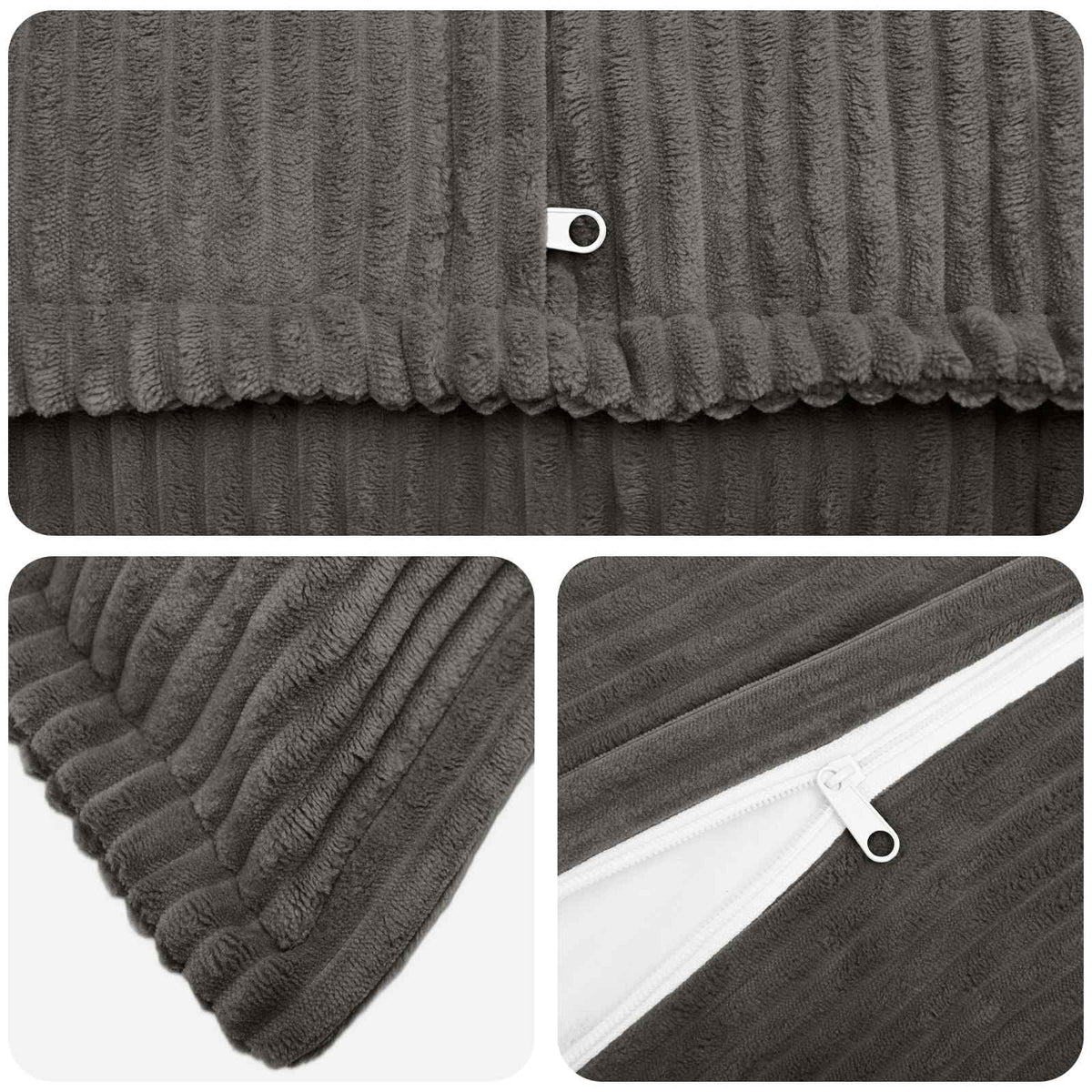 vidaXL Poszewka na poduszkę 6 szt. HOUTEN ciemnoszary 35 x 35 cm