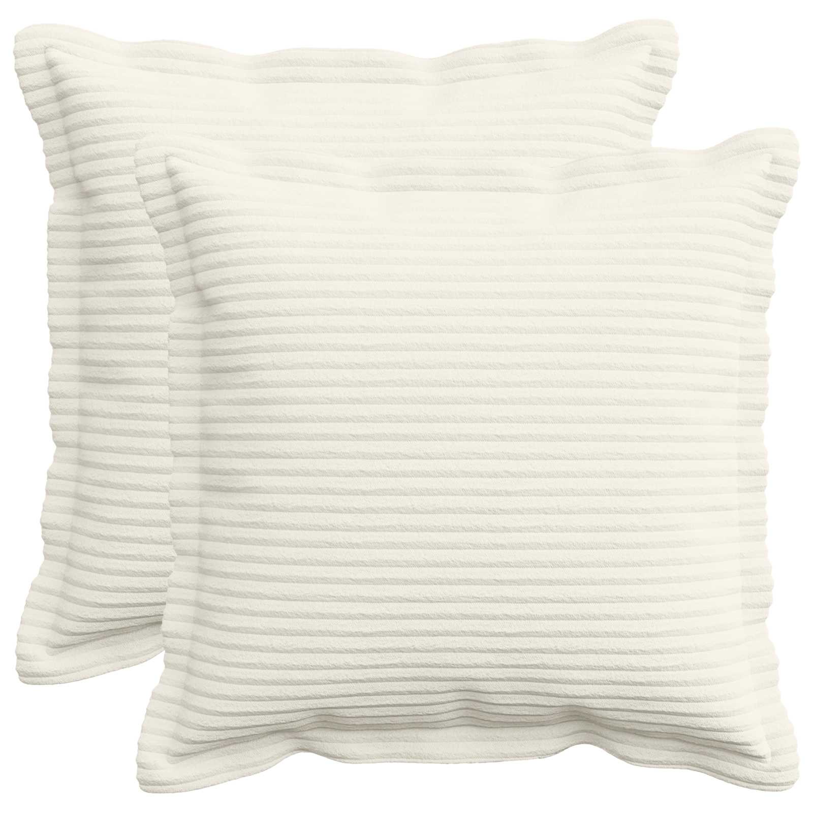 vidaXL Poszewka na poduszkę 2 szt. HOUTEN kremowy 35 x 35 cm sztruks