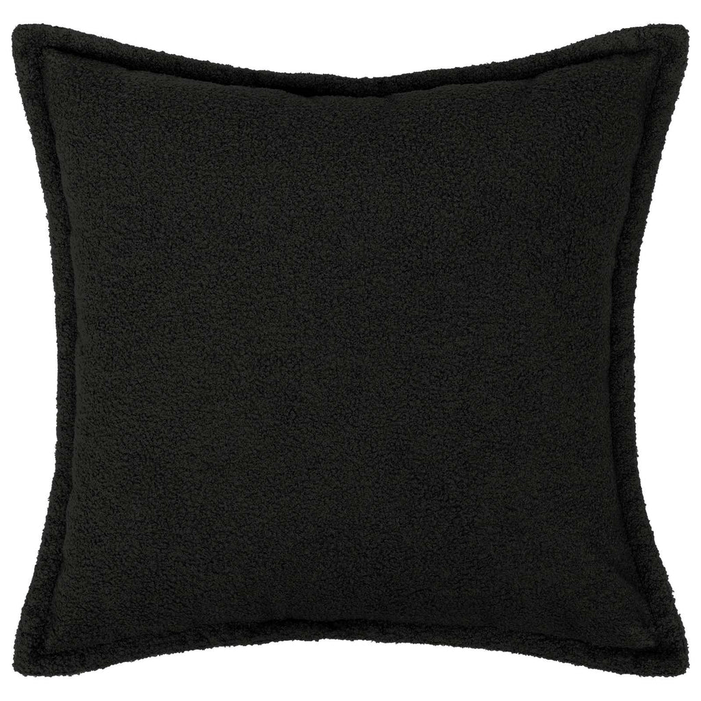 vidaXL Poszewka na poduszkę 2 pcs HOUTEN Czarny 35 x 35 cm Bouclé