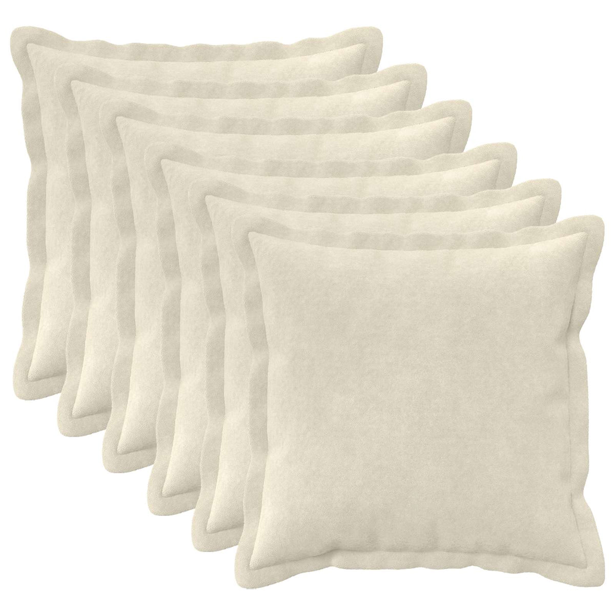 vidaXL Poszewka na poduszkę 6 pcs HOUTEN kremowy 35 x 35 cm