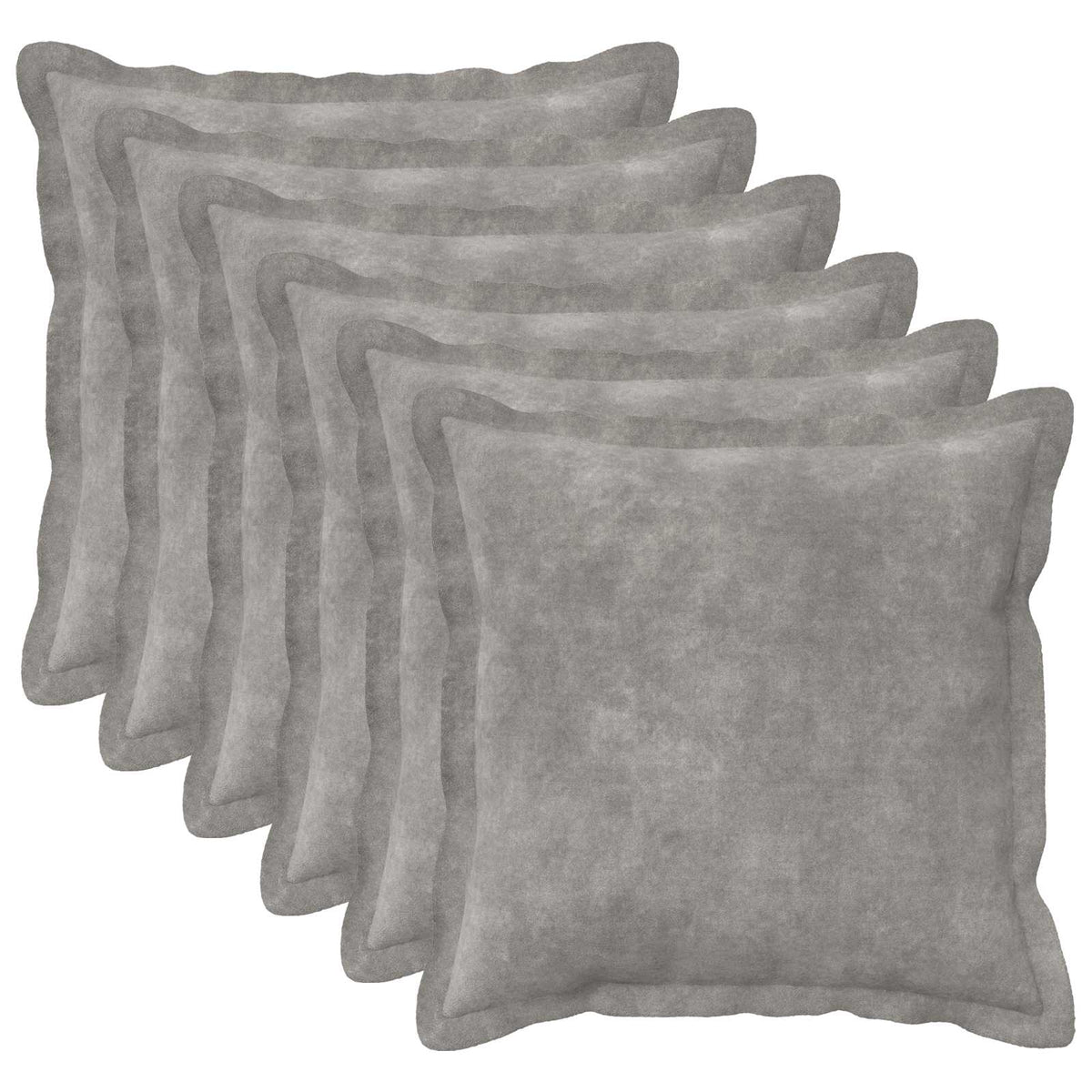 vidaXL Poszewka na poduszkę 6 pcs HOUTEN jasnoszary 35 x 35 cm