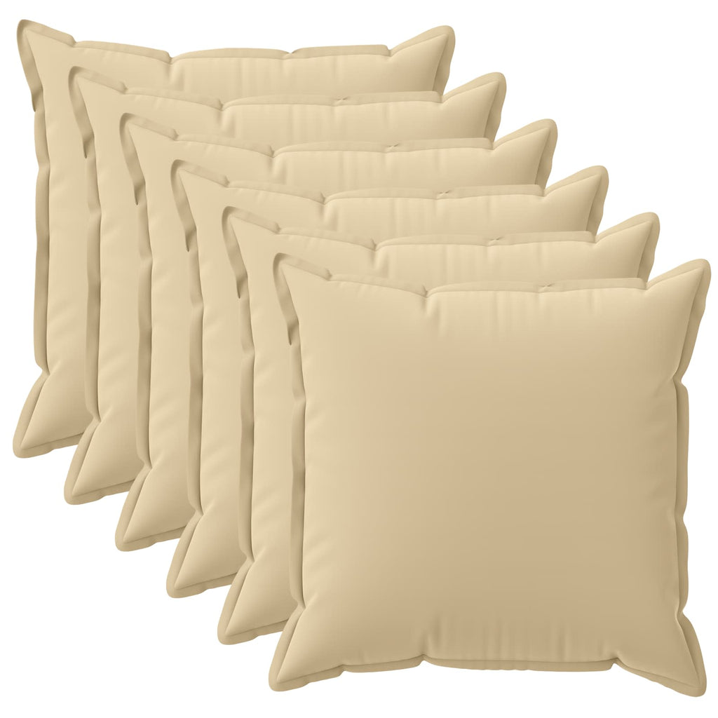 vidaXL Poszewka na poduszkę 6 szt. HOUTEN Beżowy 35 x 35 cm Poliester