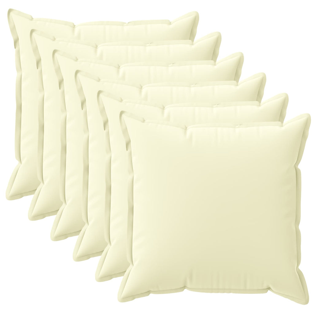 vidaXL Poszewka na poduszkę 6 szt. HOUTEN kremowy 35 x 35 cm Poliester