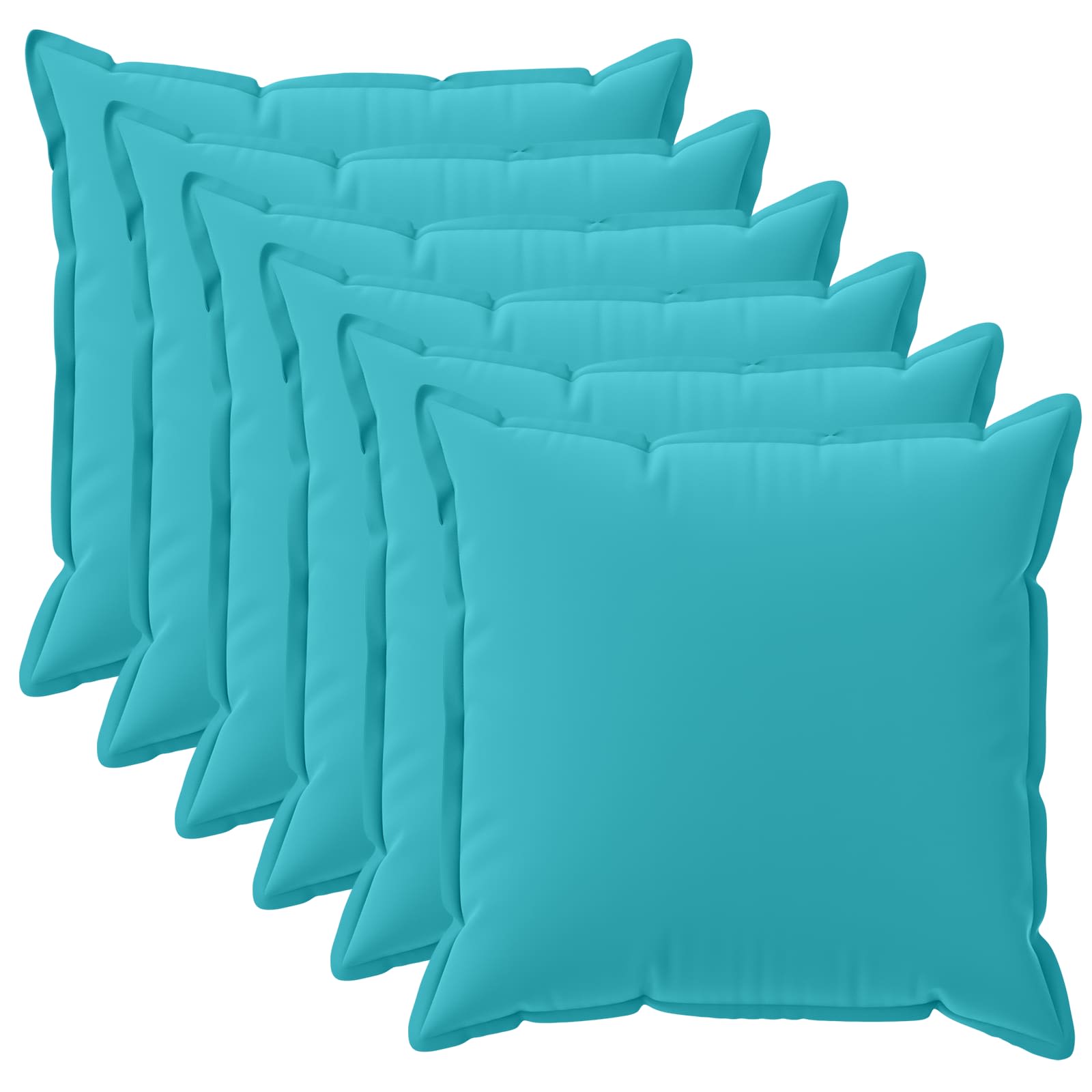 vidaXL Poszewka na poduszkę 6 szt. HOUTEN Turkusowy 35 x 35 cm