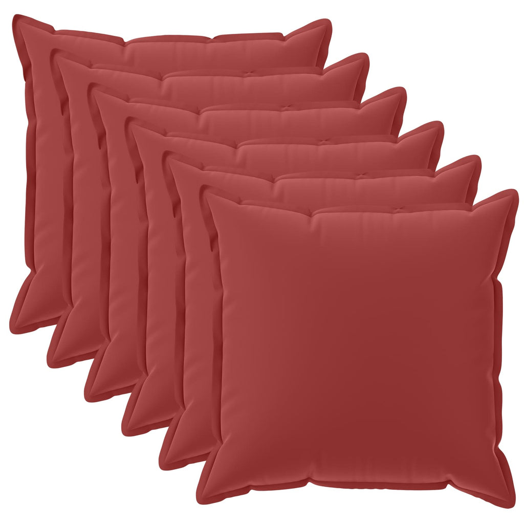vidaXL Poszewka na poduszkę 6 szt. HOUTEN Czerwone wino 35 x 35 cm