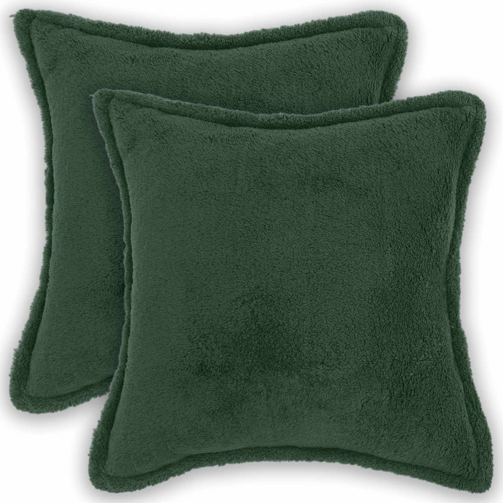 vidaXL Poszewka na poduszkę 2 pcs HOUTEN Ciemnozielony 35 x 35 cm