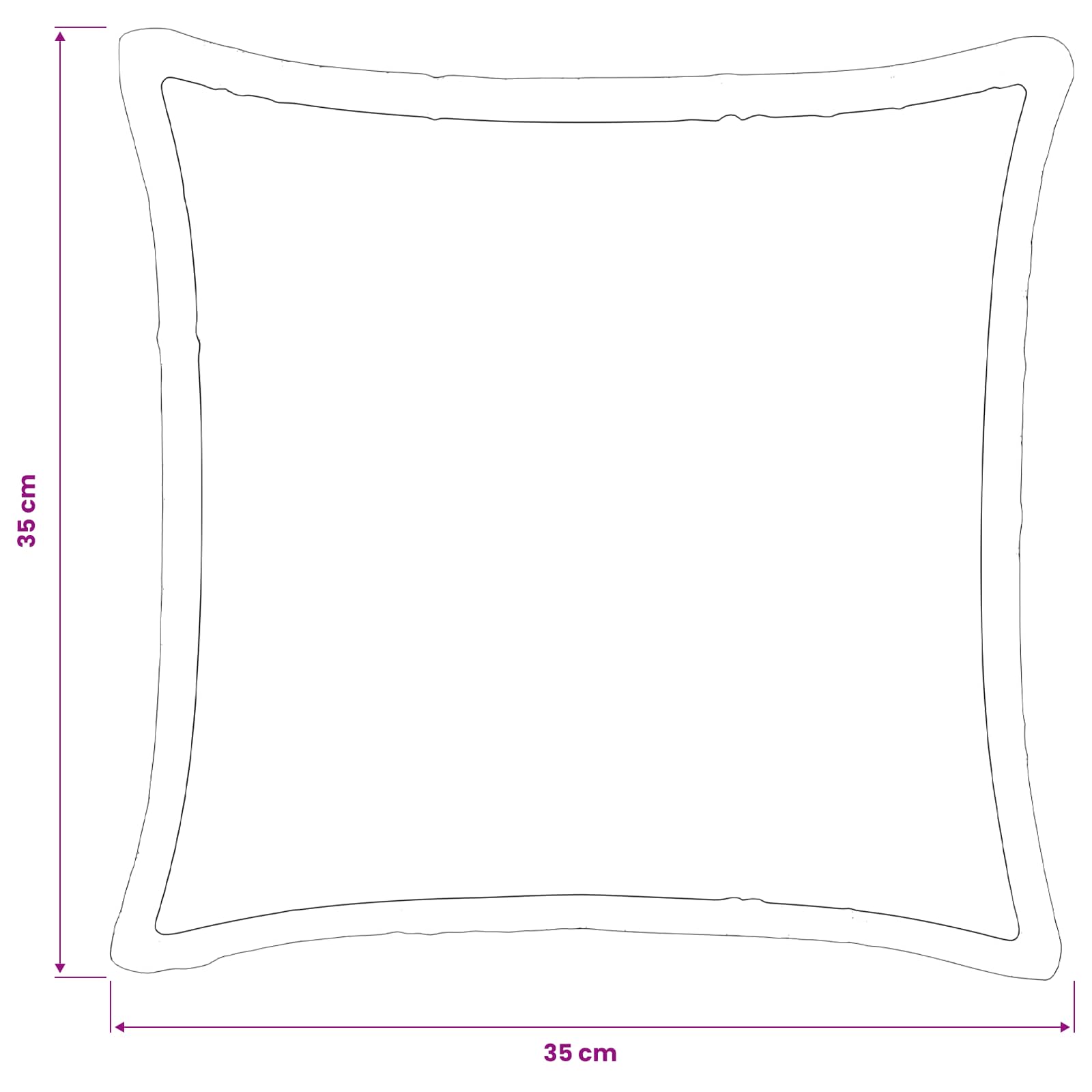 vidaXL Poszewka na poduszkę 2 pcs HOUTEN Czarny 35 x 35 cm Flanela