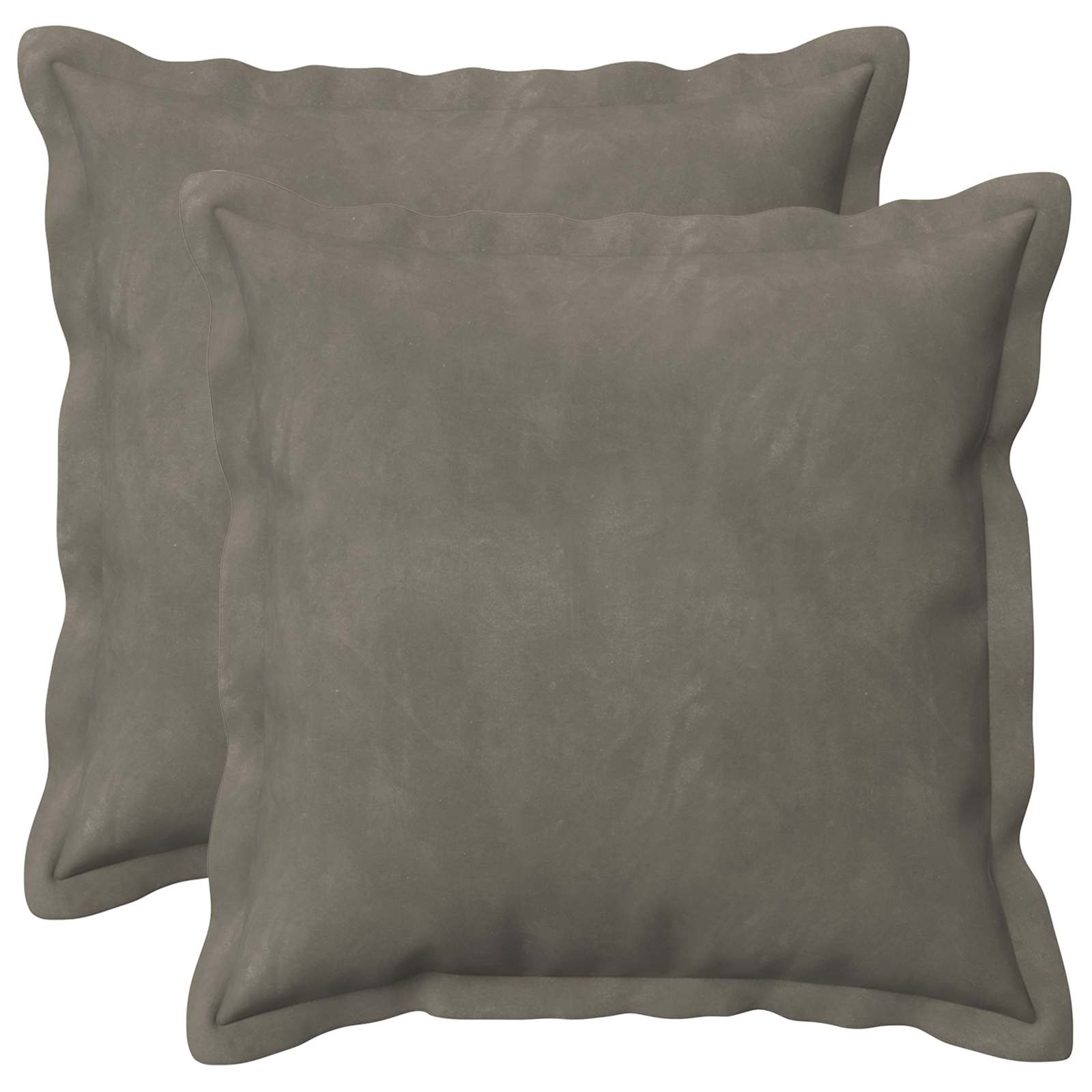 vidaXL Poszewka na poduszkę 2 pcs HOUTEN jasnoszary 40 x 40 cm Welur