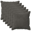 vidaXL Poszewka na poduszkę 6 pcs HOUTEN ciemnoszary 40 x 40 cm Welur