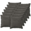 vidaXL Poszewka na poduszkę 12 pcs HOUTEN ciemnoszary 40 x 40 cm Welur
