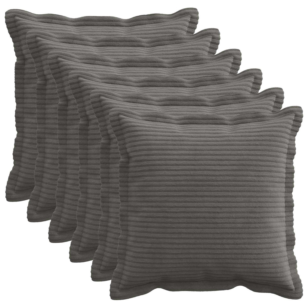 vidaXL Poszewka na poduszkę 6 szt. HOUTEN ciemnoszary 40 x 40 cm