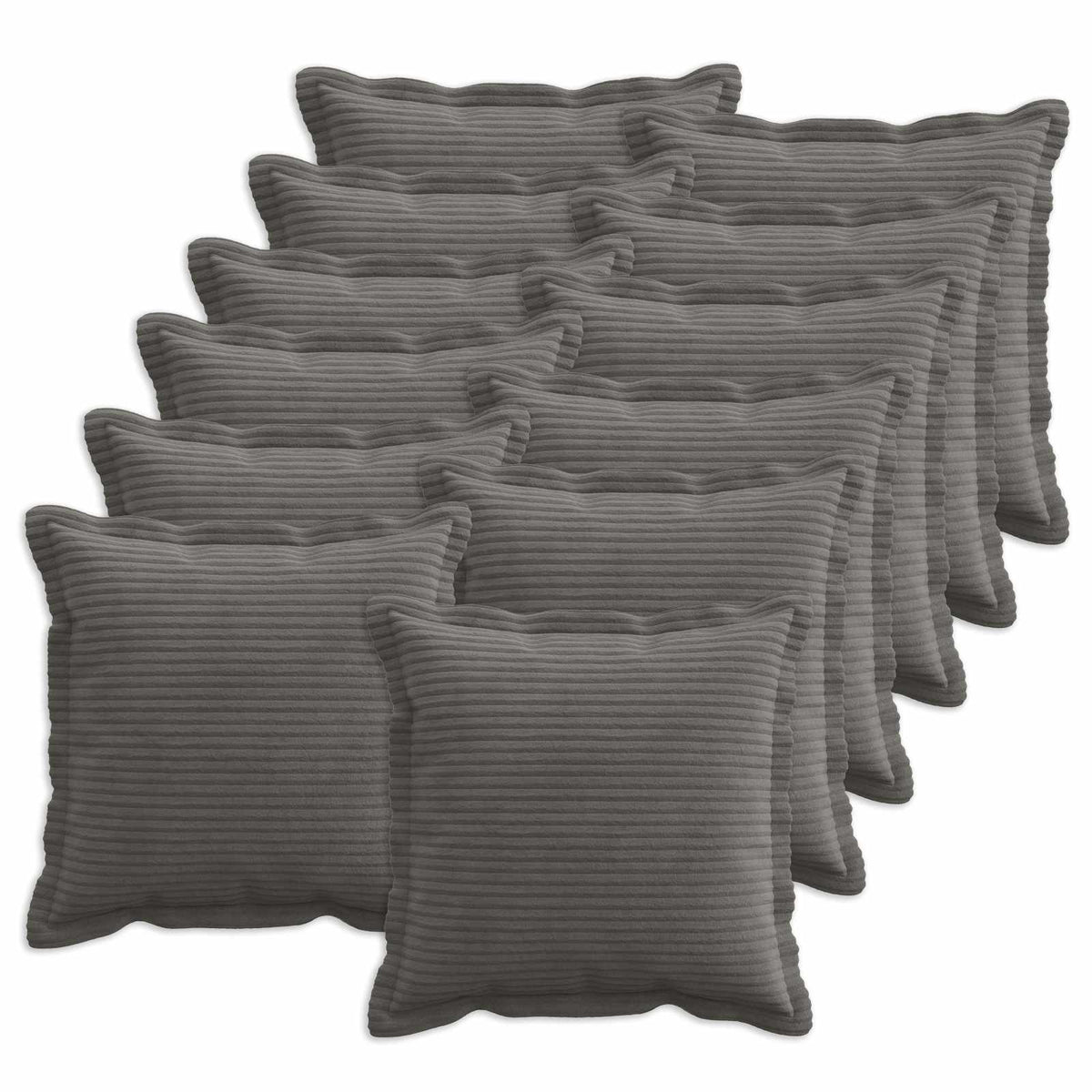 vidaXL Poszewka na poduszkę 12 szt. HOUTEN ciemnoszary 40 x 40 cm
