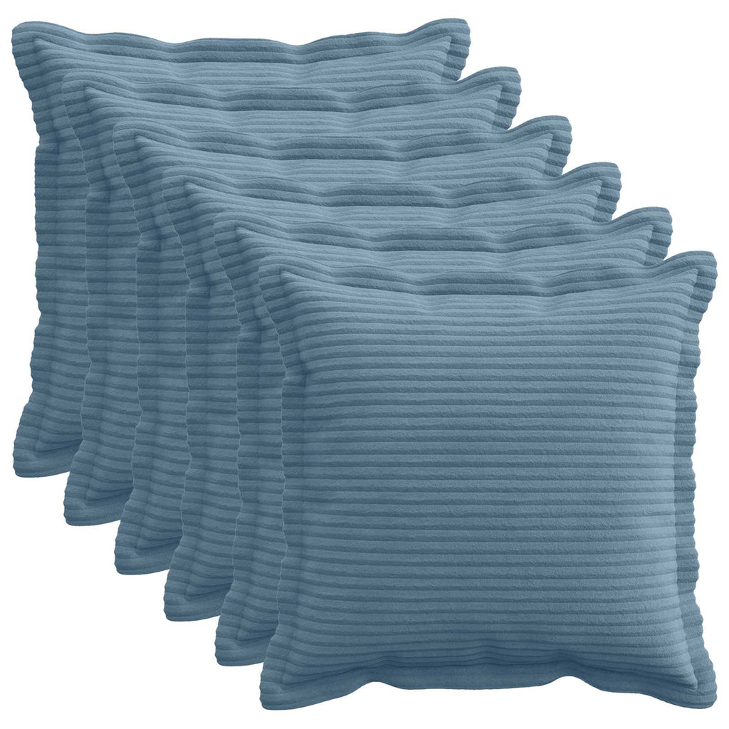 vidaXL Poszewka na poduszkę 6 szt. HOUTEN niebieski 40 x 40 cm sztruks