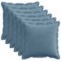 vidaXL Poszewka na poduszkę 6 szt. HOUTEN niebieski 40 x 40 cm sztruks