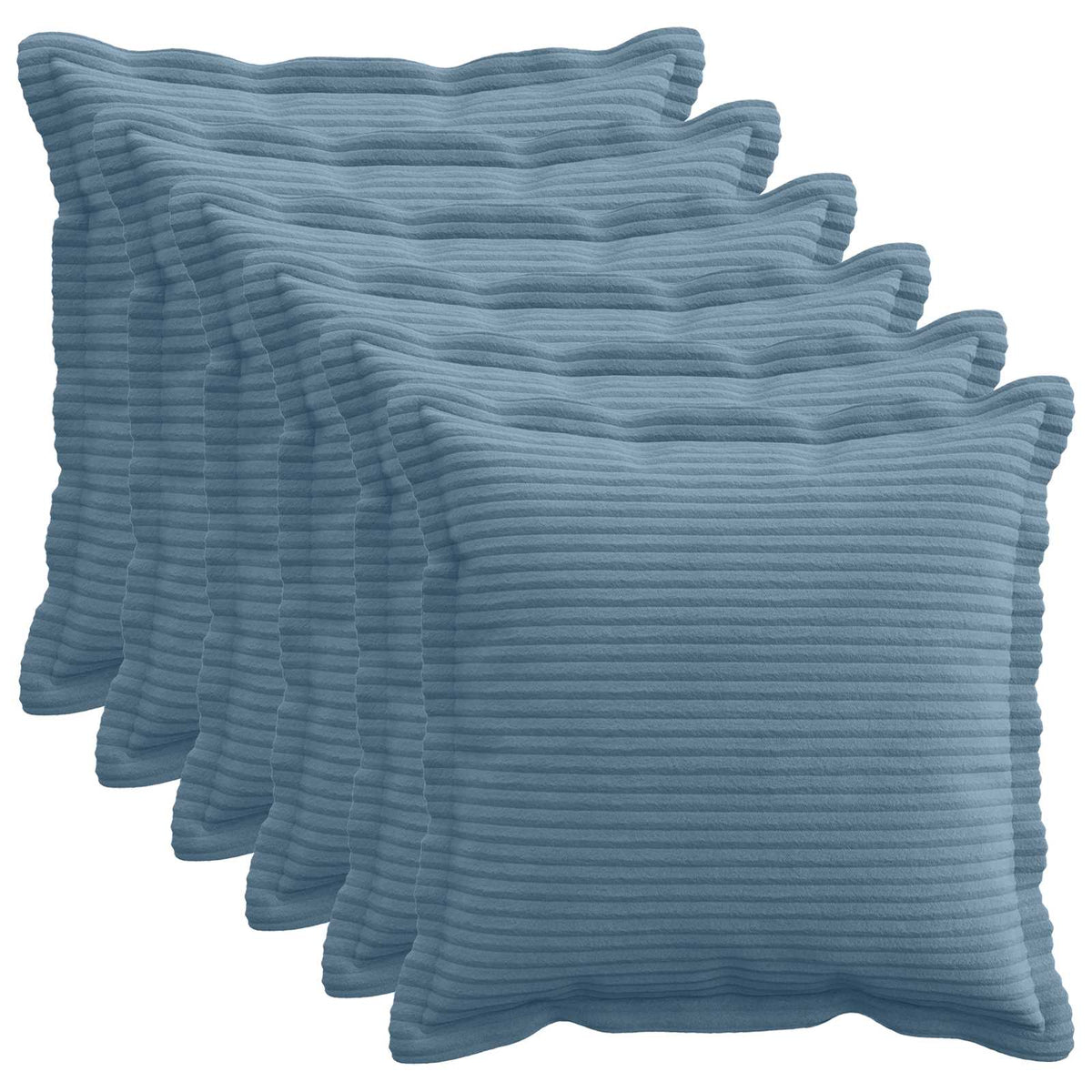 vidaXL Poszewka na poduszkę 6 szt. HOUTEN niebieski 40 x 40 cm sztruks