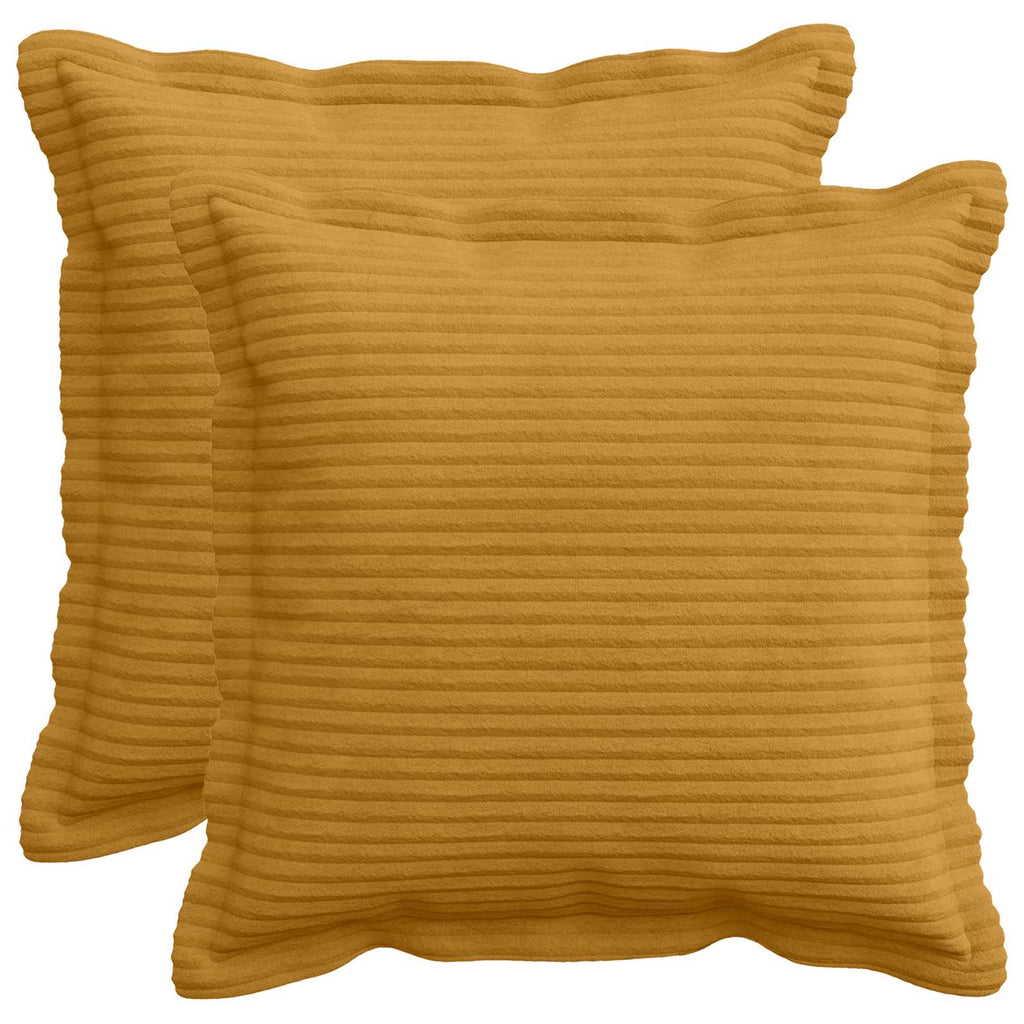 vidaXL Poszewka na poduszkę 2 szt. HOUTEN żółty 40 x 40 cm sztruks