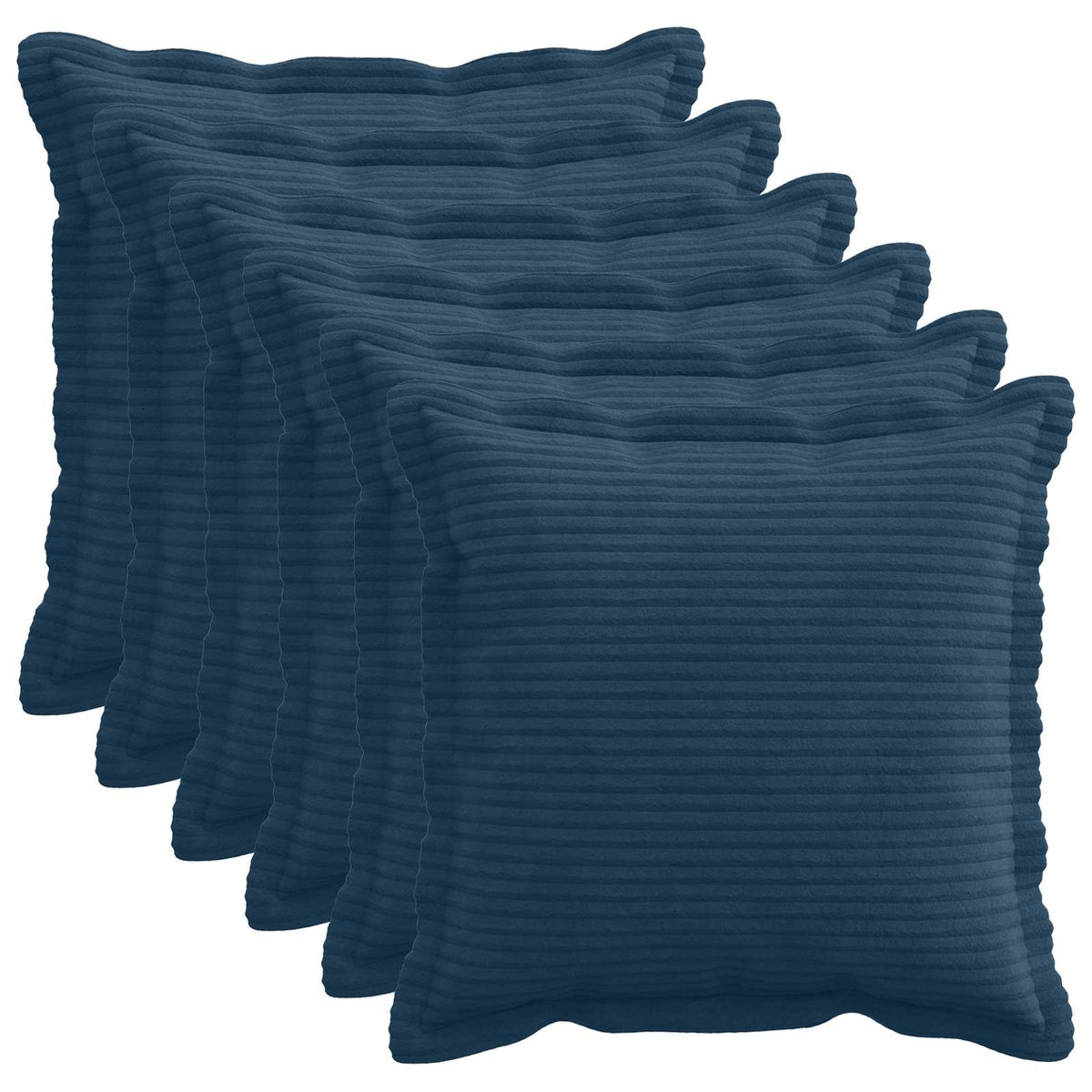 vidaXL Poszewka na poduszkę 6 szt. HOUTEN Granatowy 40 x 40 cm sztruks