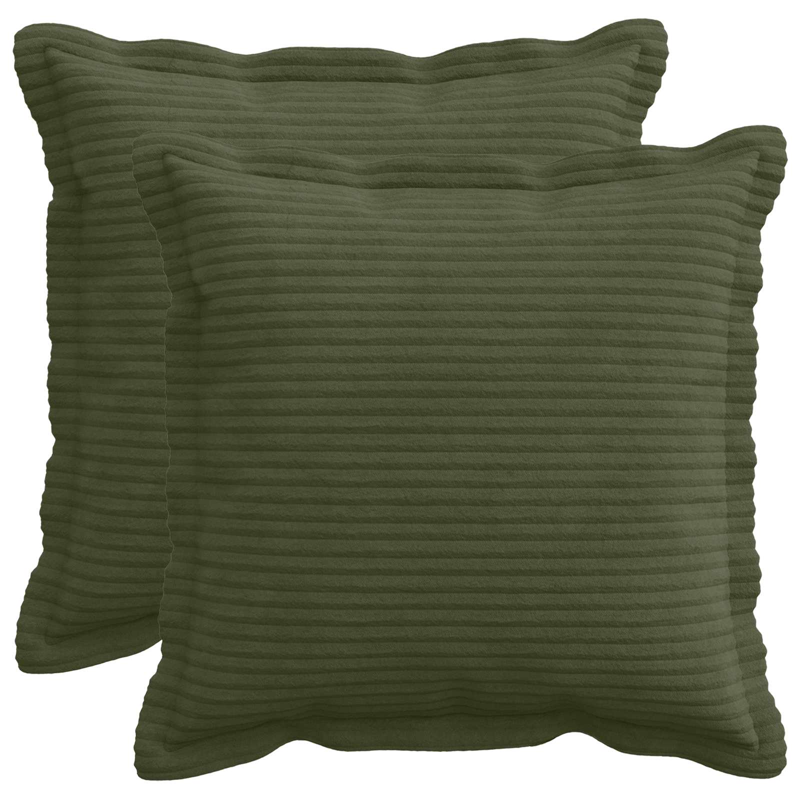 vidaXL Poszewka na poduszkę 2 szt. HOUTEN zielony 40 x 40 cm sztruks
