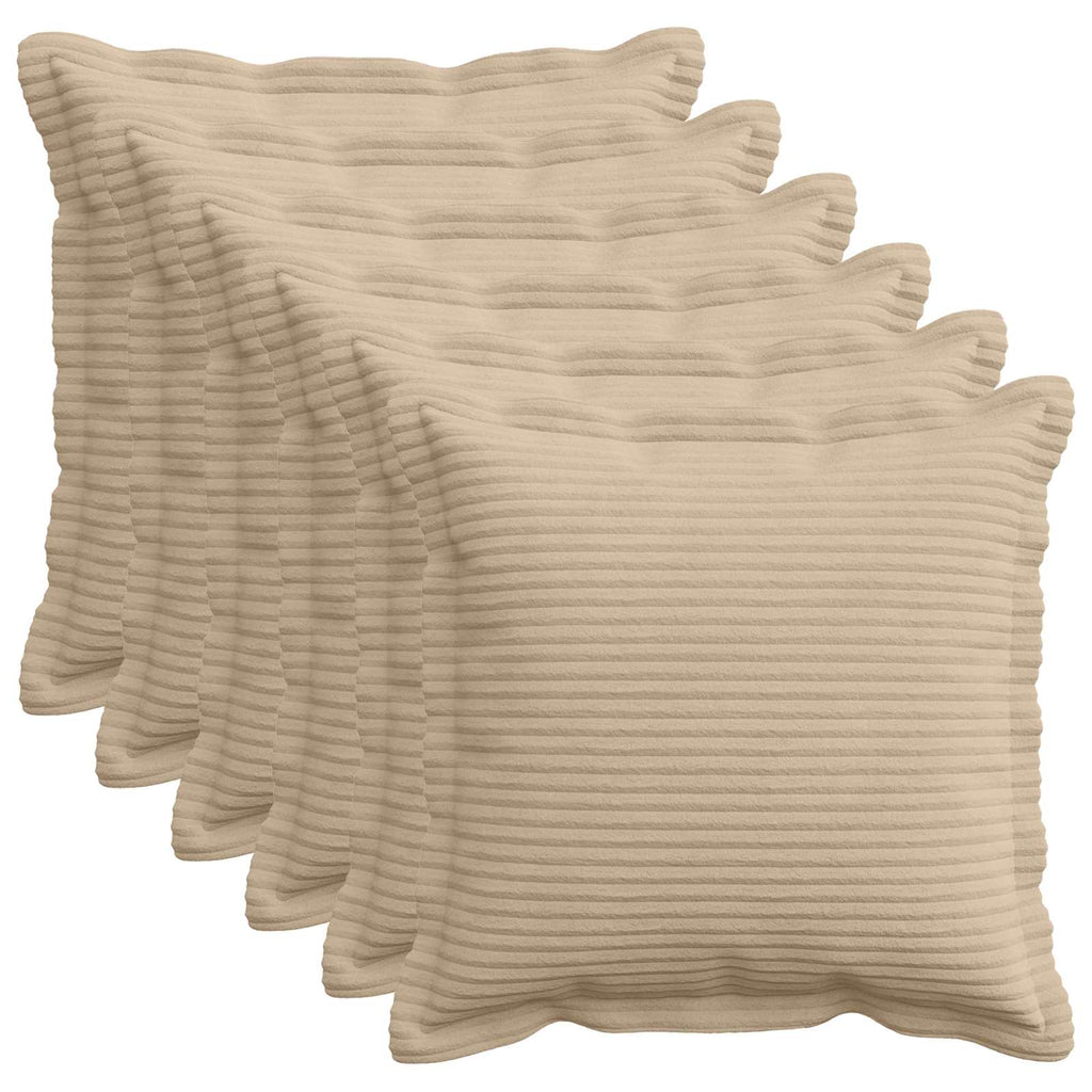 vidaXL Poszewka na poduszkę 6 szt. HOUTEN Szarobeżowy 40 x 40 cm