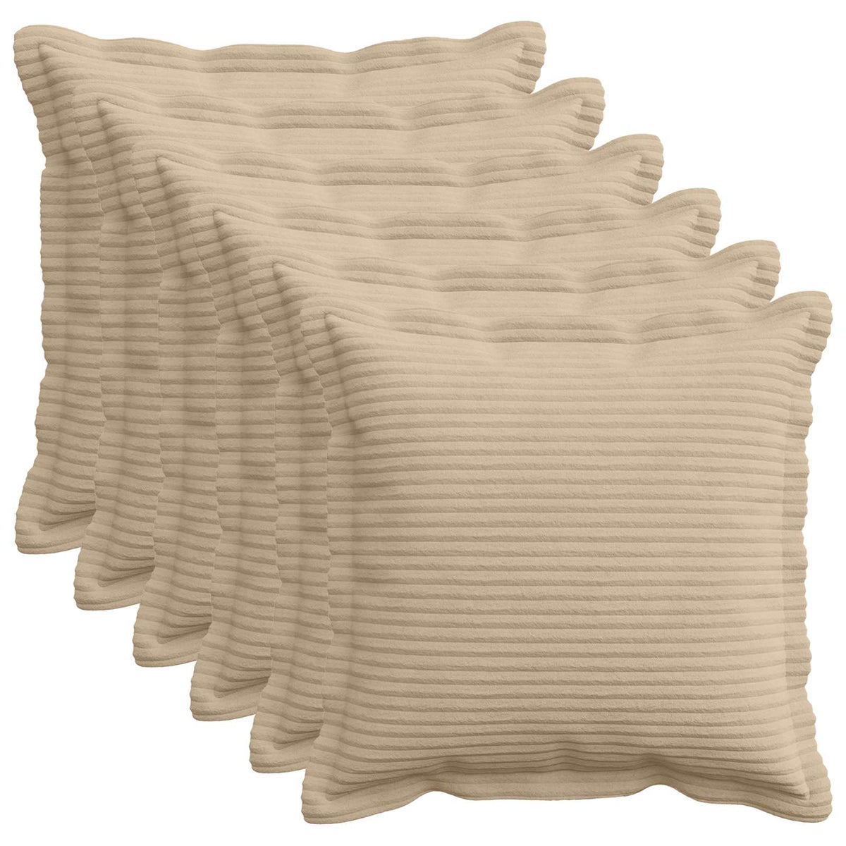 vidaXL Poszewka na poduszkę 6 szt. HOUTEN Szarobeżowy 40 x 40 cm