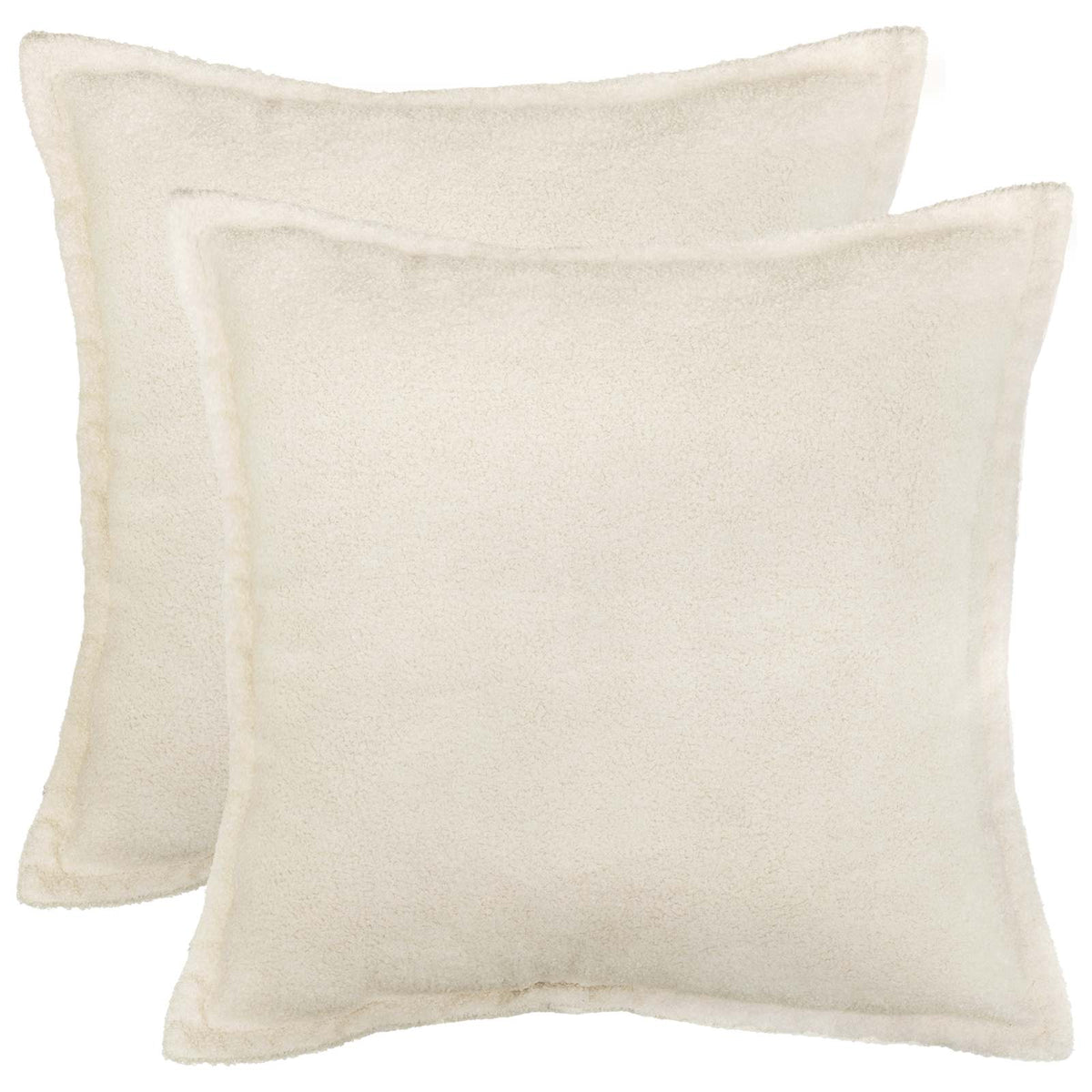 vidaXL Poszewka na poduszkę 2 pcs HOUTEN kremowy 40 x 40 cm Bouclé