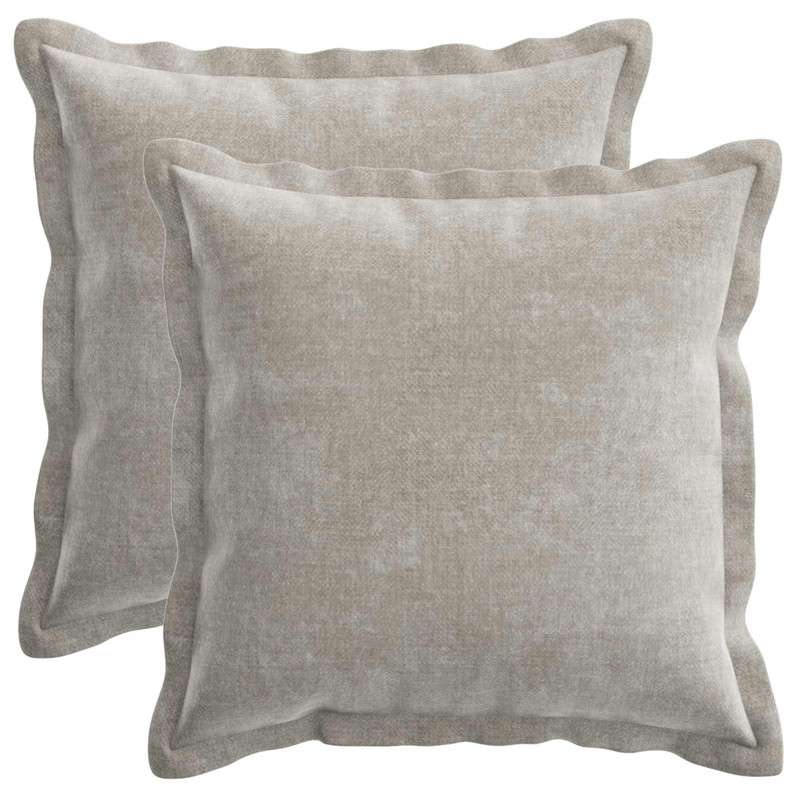 vidaXL Poszewka na poduszkę 2 pcs HOUTEN jasnoszary 40 x 40 cm