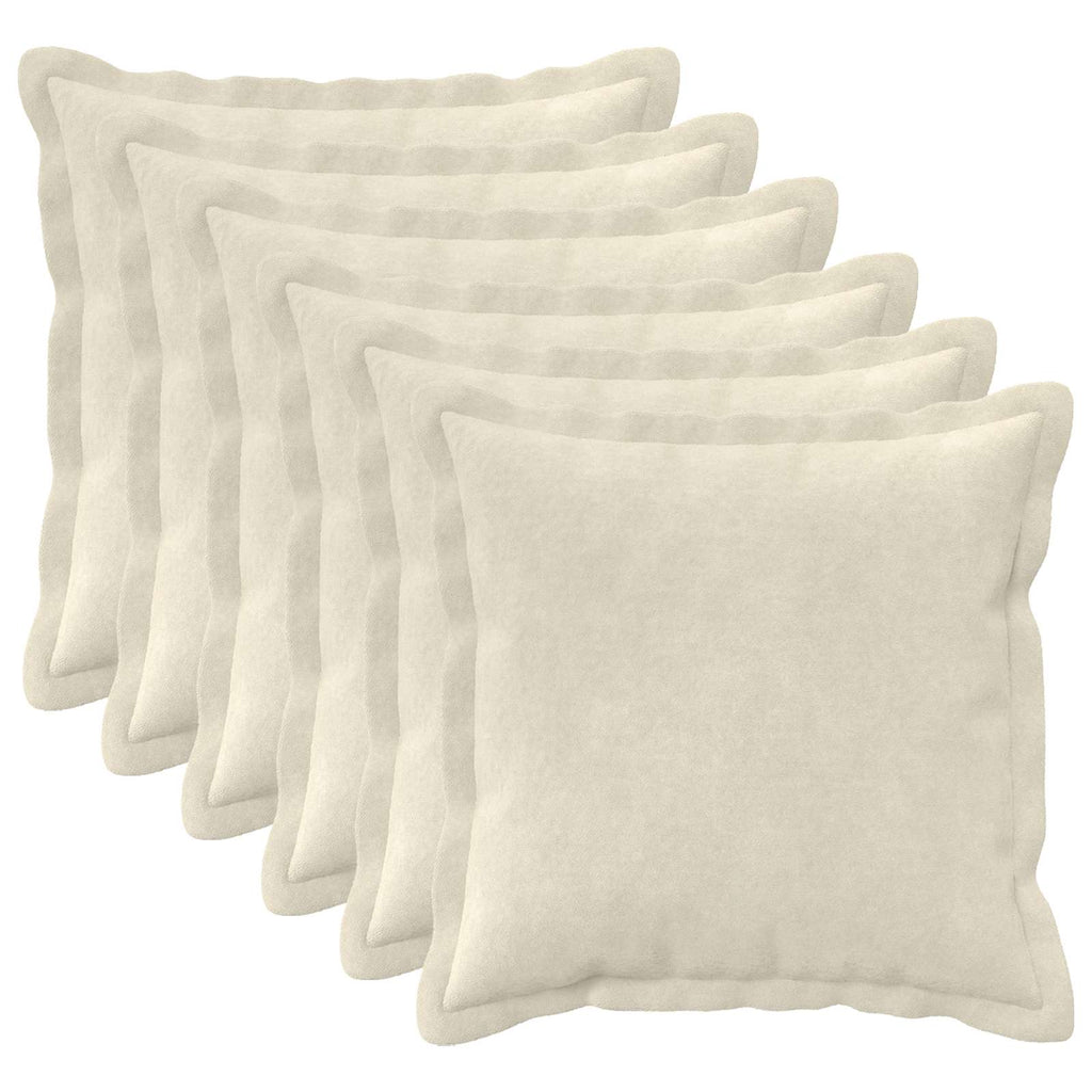 vidaXL Poszewka na poduszkę 6 pcs HOUTEN kremowy 40 x 40 cm