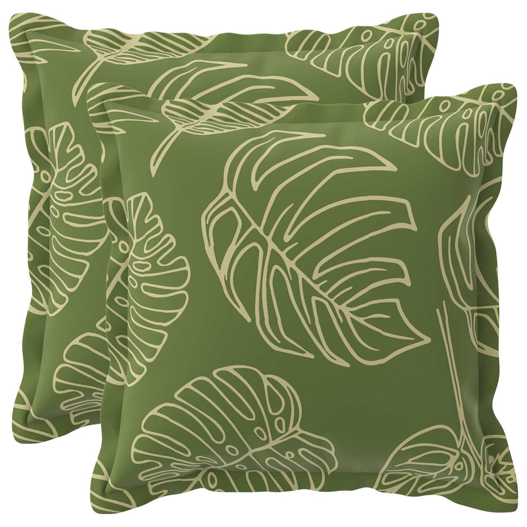 vidaXL Poszewka na poduszkę 2 szt. HOUTEN Wzór liścia 40 x 40 cm
