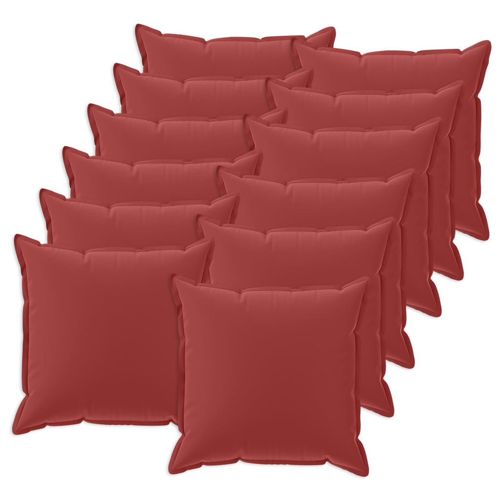 vidaXL Poszewka na poduszkę 12 szt. HOUTEN Czerwone wino 40 x 40 cm