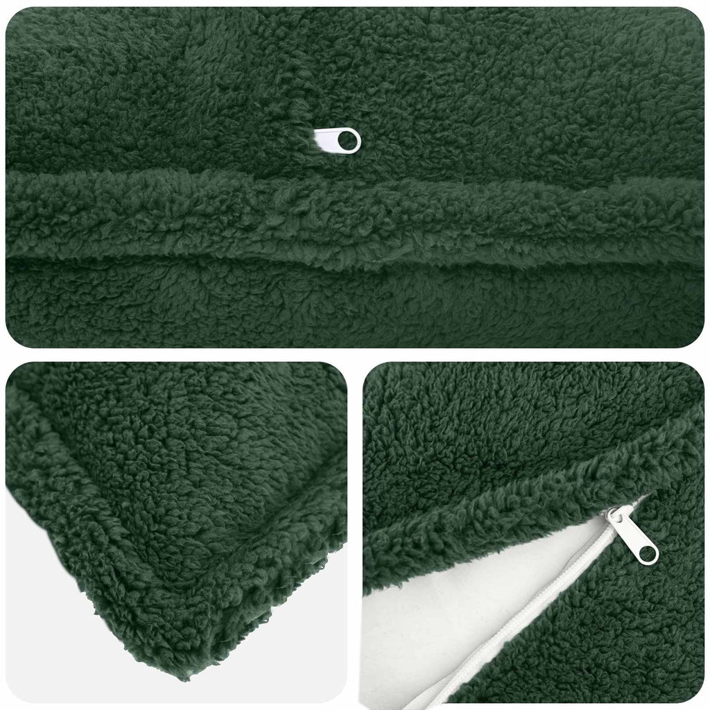 vidaXL Poszewka na poduszkę 2 pcs HOUTEN Ciemnozielony 40 x 40 cm