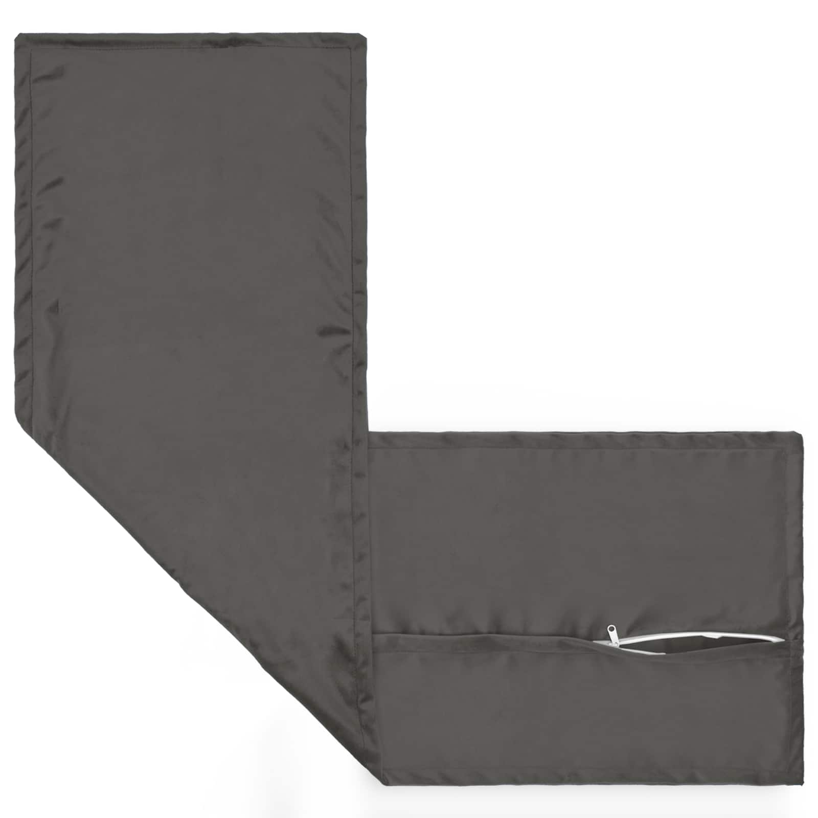 vidaXL Poszewka na poduszkę HOUTEN ciemnoszary 40 x 145 cm Welur