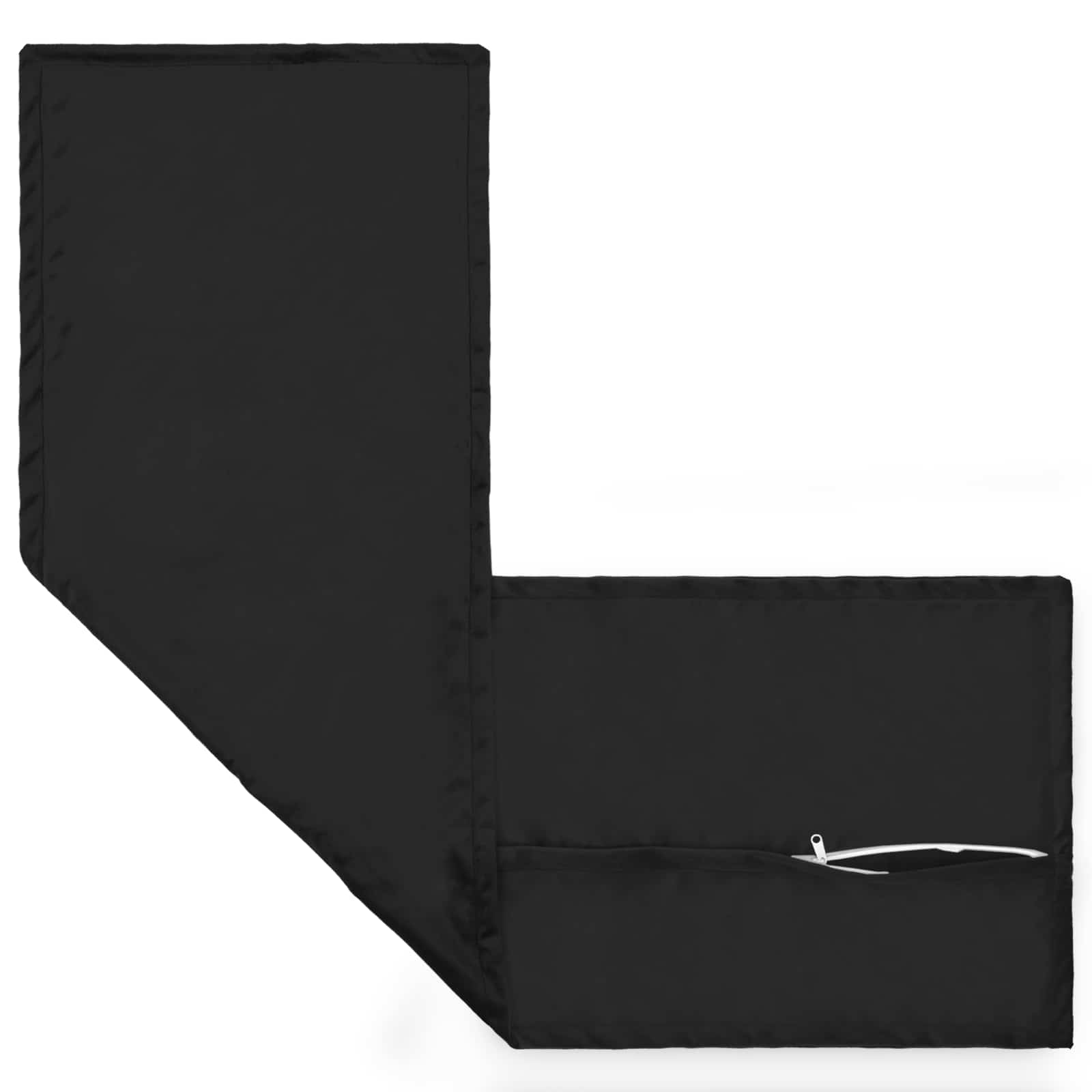 vidaXL Poszewka na poduszkę HOUTEN Czarny 40 x 145 cm Welur
