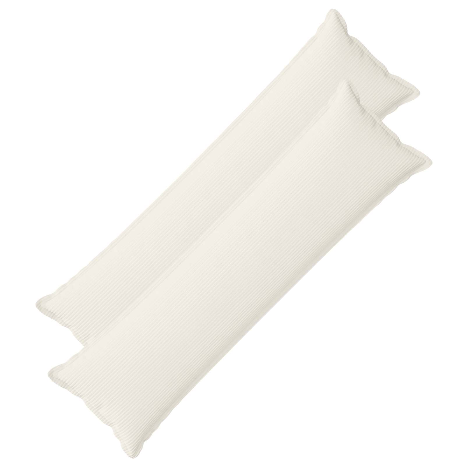 vidaXL Poszewka na poduszkę 2 szt. HOUTEN kremowy 40 x 145 cm sztruks