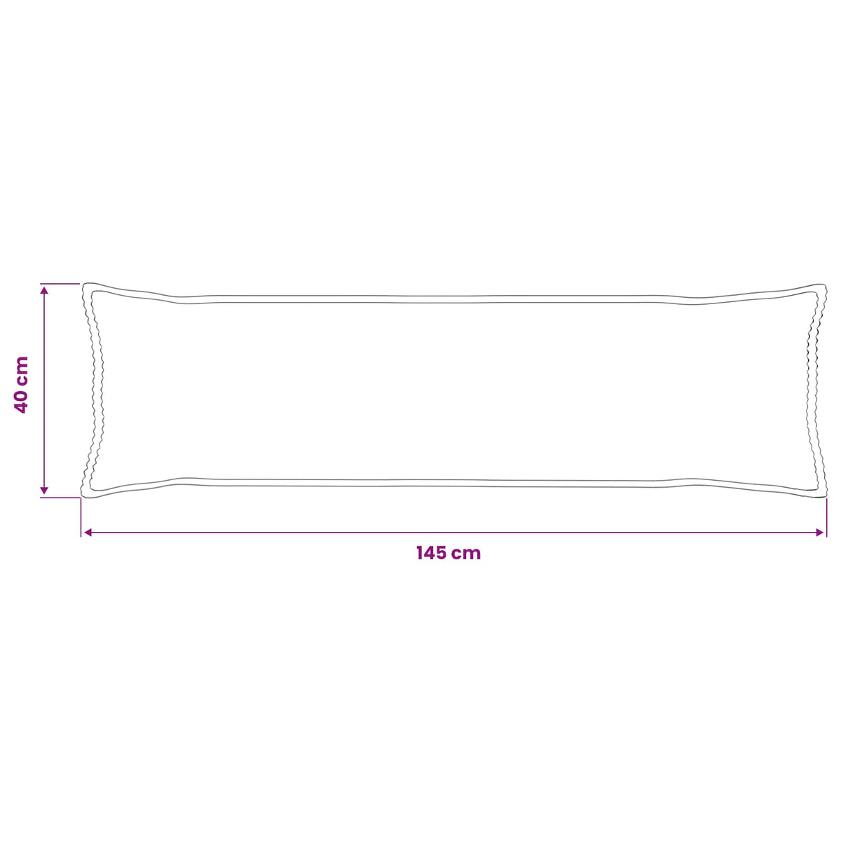 vidaXL Poszewka na poduszkę HOUTEN niebieski 40 x 145 cm sztruks