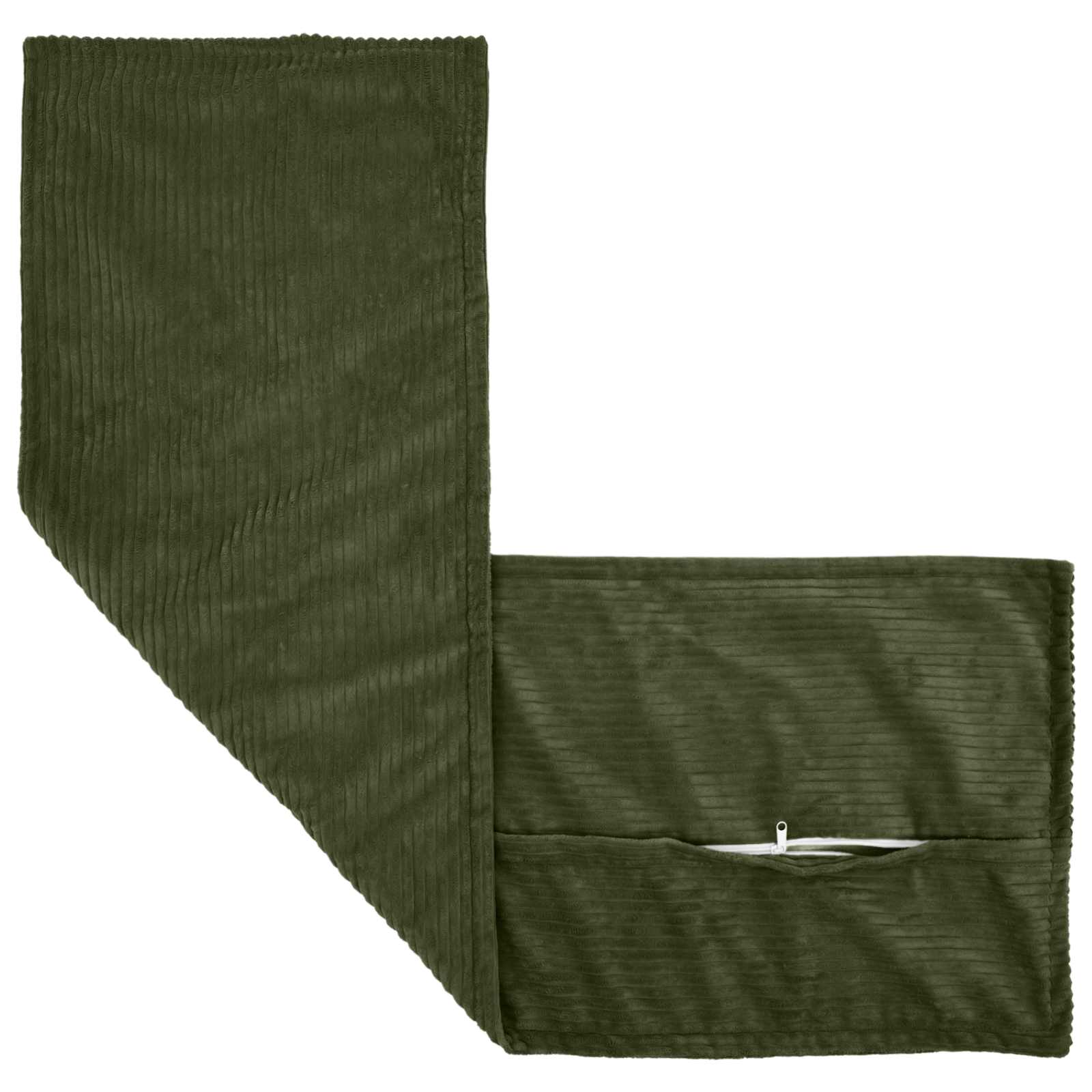vidaXL Poszewka na poduszkę 2 szt. HOUTEN zielony 40 x 145 cm sztruks
